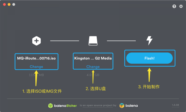 balena etcher bootable usb